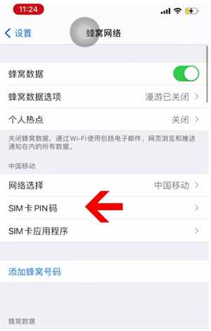 磁县苹果14维修网分享如何给iPhone14的SIM卡设置密码 