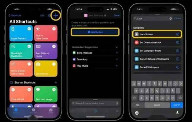 磁县苹果14锁屏维修店分享iPhone14升级iOS16.4后如何创建锁屏快捷方式 